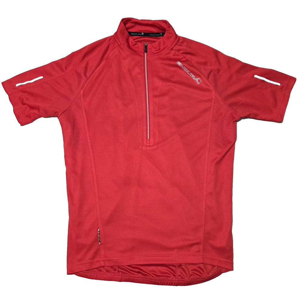 Endura Xtract Cycling Jersey Red Short Sleeve Men's Size Small Road Bike